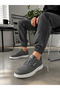 Men's Smoked Lace-Up Flat Sole Orthopedic Walking Shoes Sneakers