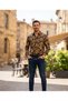 Long Sleeve Patterned Cotton Tencel Fabric Full Lycra Shirt - 2