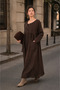 Italian Buttoned Long Sleeve Linen Dress - 2