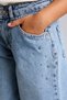 100% Cotton Pocket Detailed Baggy Fit Jean Trousers for Girls H8895A826Au - 5