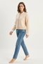 Women's Baby Collar Sleeve Detailed Knitwear Beige Cardigan - 3