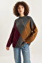 Women's Baklava Anthracite Claret Red Sweater - 4