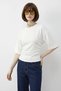 Women's Drawstring Waist Crew Neck T-Shirt Ecru - 2