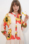 Women's Hakim Collar Floral Patterned Pomegranate Hijab Dress - 5