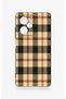 Poco X5 Pro Compatible Cream Plaid Pattern Silicone Case - 2