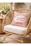 Red Striped Bow Framed Text Printed Decorative Throw Pillow Cover 43X43 cm - 5