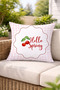 Hello Spring Cherry Pink Checkered Decorative Throw Pillow Cover Spring Decor 43X43 cm - 2