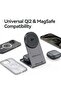 Qi2 Certified Desktop Folding Magnetic Wireless Charging Stand 15W Aluminum Alloy - Dark Gray - 5