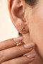 Gold Color Starfish, Star and Minimal Model 3-Piece Earring Set - 4