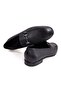 Black Color Laceless Genuine Leather Men's Shoes - 2