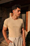Tavia Yellow Crew Neck 100% Cotton Men's Tshirt - 2