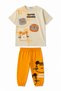 Boy's Safari Themed Embroidered T-Shirt and Sweatpants Set