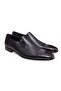 Black Color Laceless Genuine Leather Men's Shoes