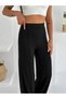 Women's Modal Wide Leg Striped High Waist Elastic Waist Lycra Pants - 4