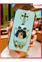 Water Green Cute Duck Stand Case for Tecno Camon 16 Luxury Silicone Case with Gold Detail on Edges