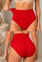 Women's Gathering High Waist Flexible 3-Piece Panties - 6