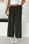 Women's Elastic Waist, Drawstring Cuffs, Loose Shalwar Trousers - 6