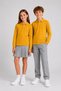 Girls & Boys Unisex Mustard 100% Cotton Polo Collar Long Sleeve 2-Piece T-Shirt