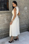 Gülseli Women's Dress with Beaded Collar and Elastic Waist - 5