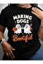 تي شيرت بطباعة رسومية سوداء لعيد الهالوين من Pet Groomer Funny Making Dogs Bootiful - 2