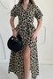 Leopard Print Belted Dress - 2