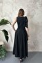 Black Shoulder Bow Dress - 4