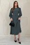 Green Flowy Patterned Dress