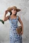 Blue Floral Viscose Dress - 2