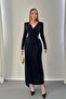 Black sparkle buckle dress - 2