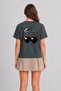 Tattoo Style Cherry Print T-Shirt - Smoked - 3