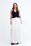 Elastic Waist Lined Long Skirt E18488