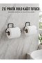 2 Pieces Black Adhesive Paper Holder Wall Mounted Toilet Paper and Roll Holder