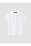 White Polo Collar Women's Pique T-Shirt - 5