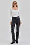 Women's Ecru Square Neck Slim Fit Finger-Loop Ultra Soft Flexible Lycra Cotton Basic Body&Blouse - 7