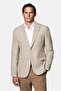 4 Drop Relaxed Fit Comfortable Cut Mono Collar Linen Blend Classic Jacket
