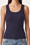 3-Piece Ribbed Thick Strap Knitted Undershirt Lrn0060 Green Dark Blue Taupe - 7