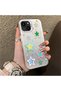For iPhone 13 Compatible Silicone Edge Hard Back Case Star Pattern Lover Couple Phone Case - 3