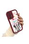 Samsung Galaxy A32 Compatible Case Camera Protector Minnie Pattern Burgundy Lover Couple Silicone Phone Case - 3