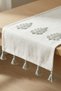 Tree of Life Embroidered Tassel Embroidered Cotton Runner Tablecloth 40X130 cm - 2
