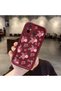 Xiaomi Poco C55 Compatible Case Camera Protector Floral Pattern Maroon Lover Couple Silicone Phone Case