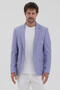 Galdino Men's Indigo Self-Patterned Slim Fit Mono Collar Sports Blazer Jacket - 6