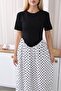 Polka Dot Detailed Poplin Fabric Dress - 3
