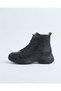 26K310-3 Silvery Bow Detail Genuine Leather Zippered Elastic Lace-Up Sport Boots for Women - 2