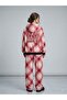 Trendy 3-Thread Brushed Fleece Tracksuit Set with Stone-Print Embroidery