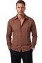 Men's Brown Striped Cotton Relaxed Fit Summer Shirt Long Sleeve Shirt 2602609
