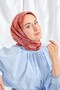 Twill Silk Scarf Ottoman Paisley Coral - 2