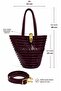 Crocodile Patterned Vegan Leather Shoulder Bag - 2