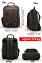 Celsus Brown 4013 Vintage Canvas Backpack, with 15.6 Inch Laptop Compartment, Multi-Pocket Travel and Daily Use Bag - 3