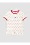 I Polka Dot Embroidered Ruffle Girl's T-Shirt from Freezen Store - 2