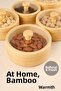 Set of 2 Round Bamboo Snack Bowls with Lids - Coffee Side Serving Bowl, Presentation Bowl, Breakfast Bamboo Bowl - 4